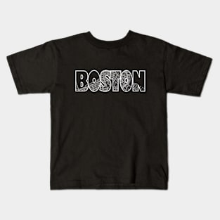 Boston Street Map Kids T-Shirt